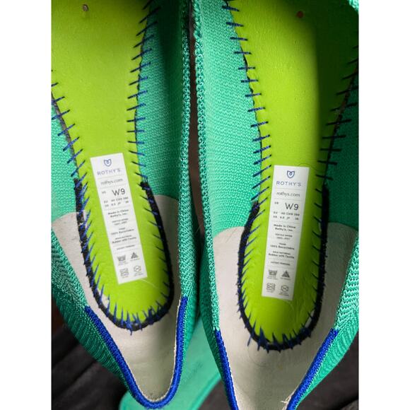 Rothy's Flat - Mojito Green Metallic - 9 - EUC - Picture 9 of 11